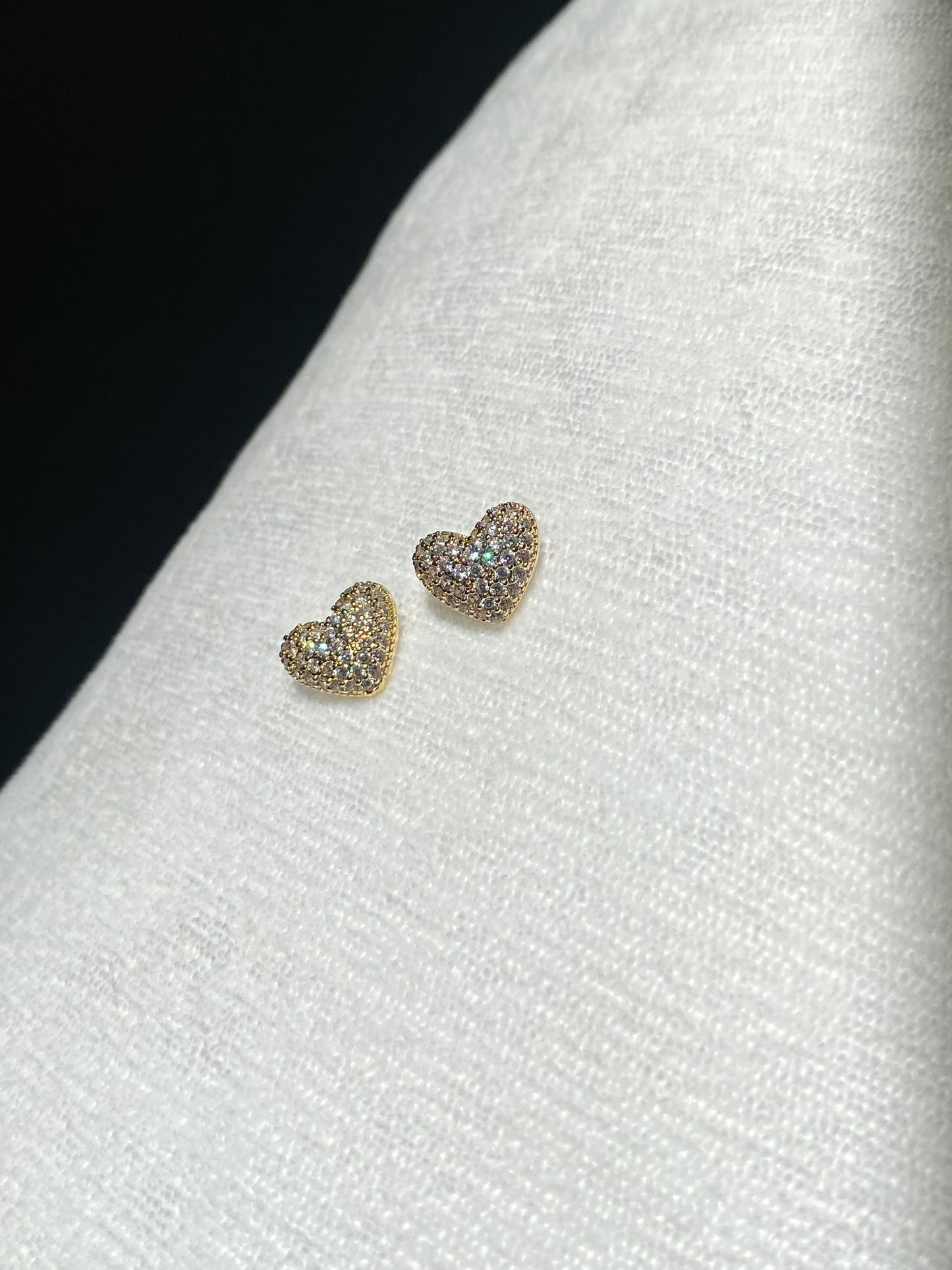 Priscilla Heart Studs