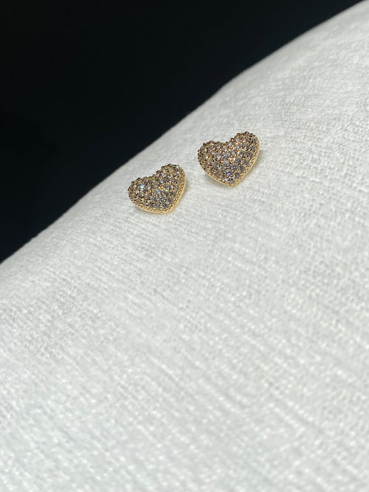 Priscilla Heart Studs