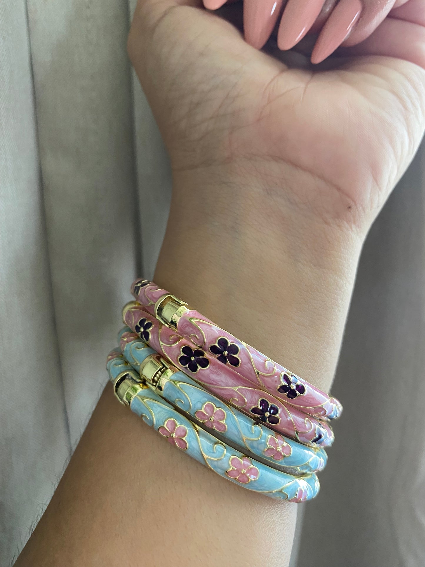 Blossom Blue Bangle